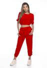 Conjunto Feminino Blusa Manga Longa E Calça Inverno Elastico Azul