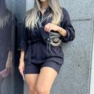 Conjunto feminino blusa social e short tamanho M