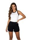 Conjunto Feminino Branco / Preto Branco/Preto único