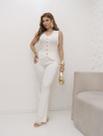 Conjunto Feminino Calça Com Colete Luxo Social Exclusivo