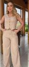 Conjunto feminino calça com cropped
