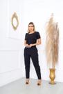 Conjunto Feminino Calça E Blusa Alfaiataria Social Trabalho PRETO