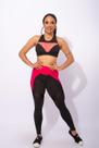 Conjunto Feminino Calça Fitness Cintura Alta Com Detalhe E Top Tela Academia Treino Malhar F7 NEW STYLE