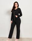 Conjunto Feminino Calça Flare E Blusa Manga Longa Premium