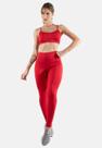 Conjunto Feminino Calça Legging Lisa Cós Alto e Top Alça Fina Alcinha Sem Bojo Treino Academia Fitness RLC Modas