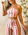Conjunto Feminino Calça Pantalona E Cropped Conjunto Feminino Calça Pantalona E Cropped