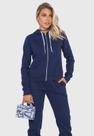 Conjunto Feminino Casaco De Moletom Com Zíper e Capuz +Calça Com Bolso