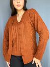 Conjunto Feminino Casaco e Blusa Twinset Tricot Malha Inverno Decote em V Plus Size M ao GG Conjunto Feminino Casaco e Blusa Twinset Tricot Malha Inverno Decote em V Plus Size M ao GG