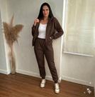 Conjunto Feminino Casual Moletom Premium de Zíper Blusa e Calça / Conjunto Moletom Treino e Lazer