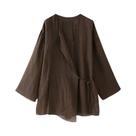 Conjunto Feminino Chique De 2 Peças: Camisa Com Cadarço E Calça Vintage Com Cintura Elástica.