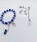 Conjunto FEMININO Colar Brinco PULSEIRA Mão de Fátima Hamsa