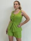 Conjunto Feminino Colete Bata e Short Ana Conjunto Feminino Colete Bata e Short Ana