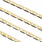 Conjunto Feminino Corrente E Pulseira Piastrine Em Ouro 18k