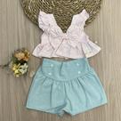 Conjunto feminino cropped e short 2072