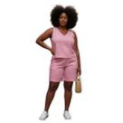 Conjunto Feminino Cropped e Shorts Alfaiataria Premium Elegante Versátil MARRI MARRI
