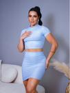 conjunto feminino cropped gola alta e saia curta verão conjunto feminino cropped gola alta e saia curta verão