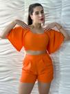 Conjunto Feminino Cropped Manga Soltinha Natal Moda Gringa Conjunto Feminino Cropped Manga Soltinha Natal Moda Gringa
