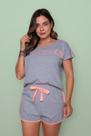 Conjunto Feminino Curto Algodão Mescla Coral