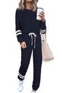 Conjunto Feminino de Agasalho PRETTYGARDEN Dois Peças Marinho G