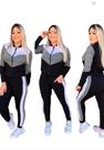 Conjunto feminino de calça e agasalho