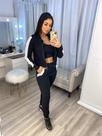 Conjunto feminino de calça e agasalho