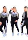 Conjunto feminino de calça e agasalho