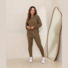 Conjunto Feminino De Frio Manga Longa Com Capuz E Calça Leg