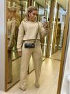 Conjunto feminino de moletom Cropped E Calca