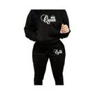 Conjunto Feminino De Moletom E Calça Esportiva Hip Hop Casual De Rua, Quente E Solto, Para Outono