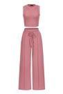 Conjunto Feminino de Moletom PRETTYGARDEN Regata Cropped Rosa XXL