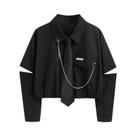 Conjunto Feminino De Outono Em 2 Peças Estilo Coreano Camisa De Manga Longa Solta E Calças Cargo De Conjunto Feminino De Outono Em 2 Peças Estilo Coreano Camisa De Manga Longa Solta E Calças Cargo De