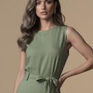 Conjunto Feminino de Saia Cecilia - Verde com risca de giz M