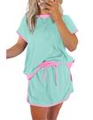 Conjunto feminino de skort de verão Ecosunny para uso casual e conforto