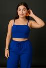 Conjunto Feminino Duna Blusa Com alça ajustável e Calça Wide Sofisticado Casual Conjunto Feminino Duna Blusa Com alça ajustável e Calça Wide Sofisticado Casual