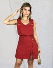 Conjunto Feminino Elegante Blusa Regata E Short Saia