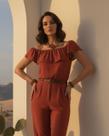 Conjunto Feminino Elegante - Marrom P
