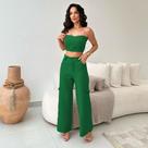 Conjunto Feminino em Alfaiataria Calça Cargo e Top