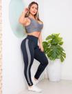 Conjunto Feminino em Suplex com Calça Punho e Cropped com Bojo Removível