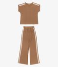 Conjunto Feminino Endless Pantalona com Faixa Lateral em Viscose com Elastano
