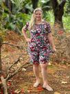 Conjunto Feminino Estampado Liganete Plus Size e Slim Senhoras e Senhoritas Bermuda, Blusa ou Camiseta Conjunto Feminino Estampado Liganete Plus Size e Slim Senhoras e Senhoritas Bermuda, Blusa ou Camiseta