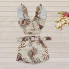 Conjunto Feminino Estampado Short Cropped Babado 36 ao 40 0151