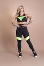 Conjunto Feminino Fitness Calça Legging Cintura Alta Detalhe Perna E Top Tela Academia Moda Treino F7 NEW STYLE