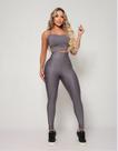 Conjunto Feminino Fitness Calça Legging De Academia Cós Alto Top Bojo Removível Zero Transparência