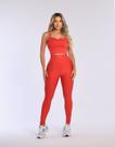 Conjunto Feminino Fitness Calça Legging De Academia Cós Alto Top Bojo Removível Zero Transparência