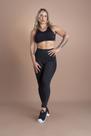 Conjunto Feminino Fitness Calça Legging Lisa Básica Cintura Alta E Top Com Tela Treino Academia F7 NEW STYLE