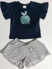 Conjunto feminino infantil - camiseta e shorts