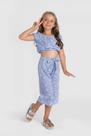 CONJUNTO FEMININO INFANTIL FROZEN com laço na cintura