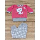 Conjunto Feminino Infantil Inverno Sem Capuz P Salmão
