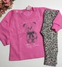 Conjunto feminino infantil moletom flanelado, roupa bebê