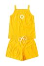 Conjunto Feminino Infantil Ribaninha De VerÆo Tamanho:6 anosCor:Amarelo